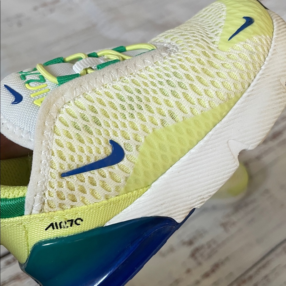 Nike Air Max 270 (Toddlers) Blue/White/Light Lemon Twist - Picture 8 of 10